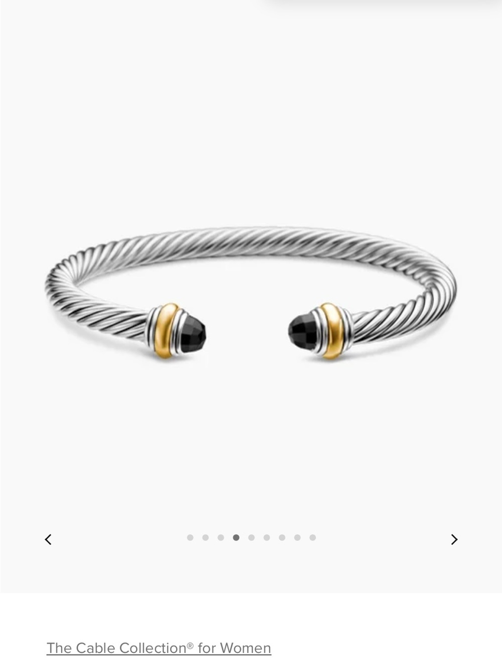 David yurman 4mm classic cable bracelet onyx - Picture 2 of 5